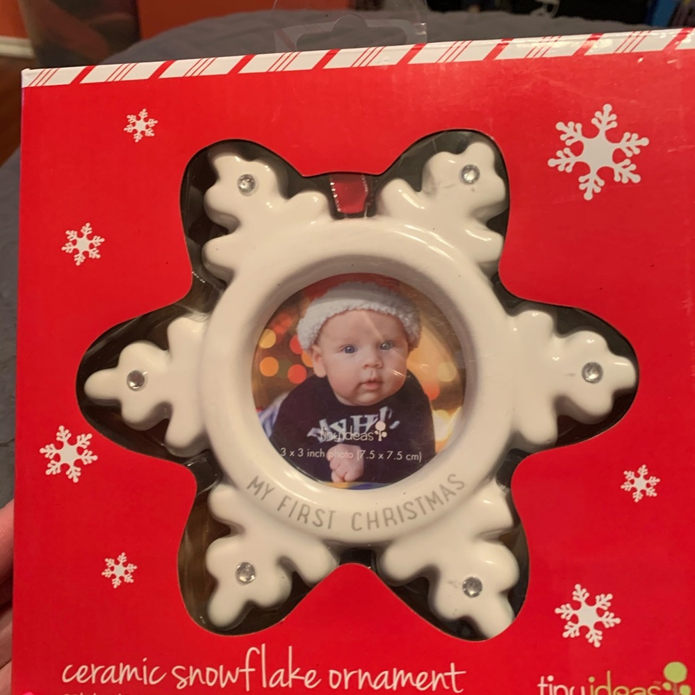 Nib ceramic snowflake  “My first Christmas”